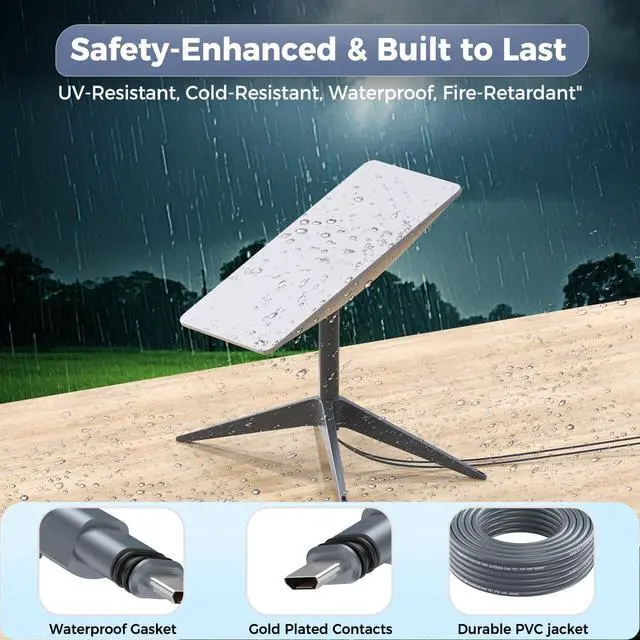 Alt view image 4 of 5 - for Starlink Gen 2 Cable 150FT, Waterproof Extension Cable for Starlink Gen 2 Actuated Dish, Fast & Stable Starlink Ethernet Cord V2