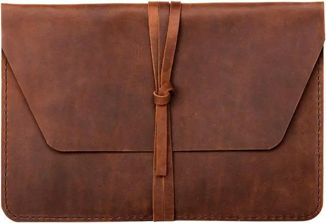 Main image of MacBook Air M1-M3 Case & MacBook Pro 13 Inch (M1 & M2) -- 'Pablo' Handmade & Expertly Crafted Luxury MacBook Case -- Beautifully Stitched Fair Trade Full Grain Leather -- Brown
