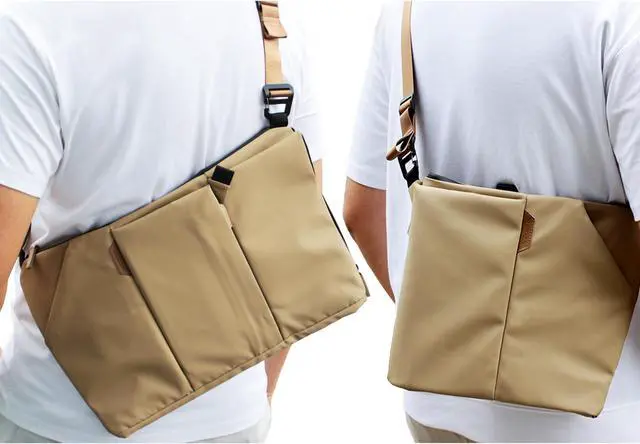 Alt view image 2 of 5 - Vesty3.0 iPad tablet crossbody sling bag can transform into 16 inch laptop shoulder bag messenger bag water-repellent anti-theft computer handbag slim briefcase with iPhone pocket, for men & for women
