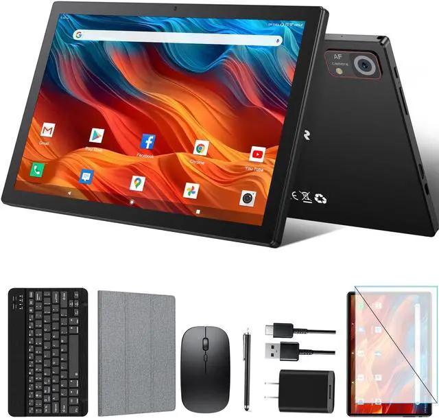 Main image of Android 14 Tablet 10.1 inch, 128GB Storage, 8GB(4+4) RAM, Octa-Core, 5G WiFi Tablet, 7000mAh Battery, BT 5.0, GPS, 13MP+8MP Camera, GMS Certified, 1TB Expandable, Tablet with Keyboard/Mouse/Case Kit