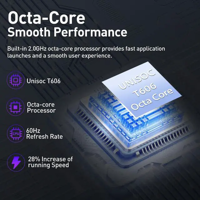 Alt view image 3 of 5 - Android 14 Tablet 10.1 inch, 128GB Storage, 8GB(4+4) RAM, Octa-Core, 5G WiFi Tablet, 7000mAh Battery, BT 5.0, GPS, 13MP+8MP Camera, GMS Certified, 1TB Expandable, Tablet with Keyboard/Mouse/Case Kit