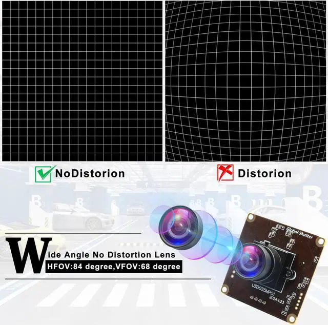 Alt view image 4 of 5 - ALPCAM 5MP Global Shutter USB Camera Module High Speed 60fps 1080P PC Webcam with No Distortion Lens Lightburn Camera UVC for Computer Laptop Android and Raspberry Pi