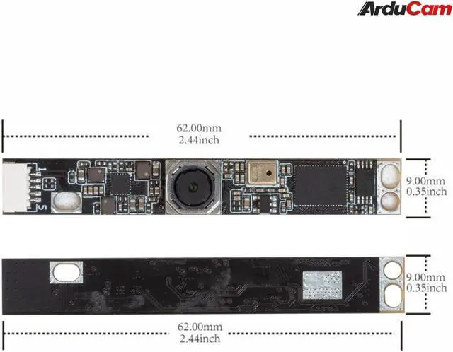 Alt view image 2 of 5 - Arducam IMX219 8MP Autofocus USB Camera Module, 3280(H)x2464(V)@30fps with Single Microphone for Linux, Windows, and Mac OS