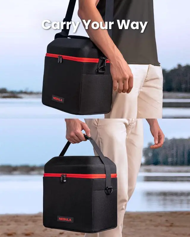 Alt view image 5 of 5 - NEBULA Travel Case, Customized for Cosmos Laser Series, Mars 3, Waterproof and Protective Polyester with Material to Prevent Collision, Hand and Shoulder Strap Included, Accessories Storage