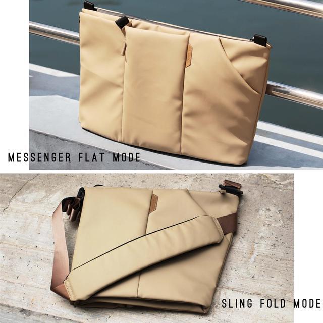 Alt view image 2 of 5 - Vesty3.0 iPad tablet crossbody sling bag can transform into 16 inch laptop shoulder bag messenger bag water-repellent anti-theft computer handbag slim briefcase with iPhone pocket, for men & for women