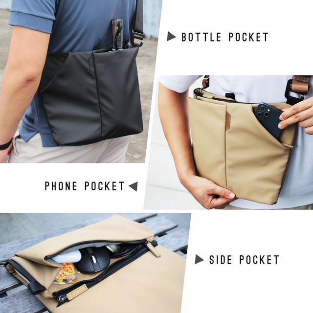 Alt view image 4 of 5 - Vesty3.0 iPad tablet crossbody sling bag can transform into 16 inch laptop shoulder bag messenger bag water-repellent anti-theft computer handbag slim briefcase with iPhone pocket, for men & for women