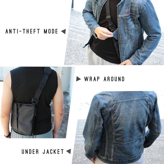 Alt view image 5 of 5 - Vesty3.0 iPad tablet crossbody sling bag can transform into 16 inch laptop shoulder bag messenger bag water-repellent anti-theft computer handbag slim briefcase with iPhone pocket, for men & for women