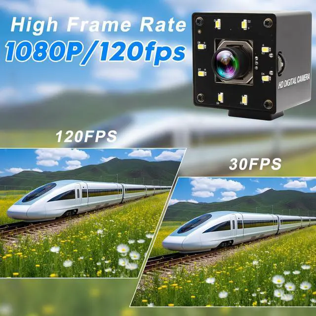 Alt view image 3 of 5 - IFWATER USB Camera 120fps 4K Autofocus IR USB Camera Day and Night USB Camera with 100 Degree No Distortion Lens Lightburn Camera UVC Compatible Plug and Play for Windows Mac OS Jetson Nano PC Camera