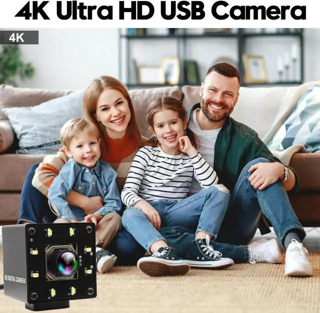 Alt view image 5 of 5 - IFWATER USB Camera 120fps 4K Autofocus IR USB Camera Day and Night USB Camera with 100 Degree No Distortion Lens Lightburn Camera UVC Compatible Plug and Play for Windows Mac OS Jetson Nano PC Camera