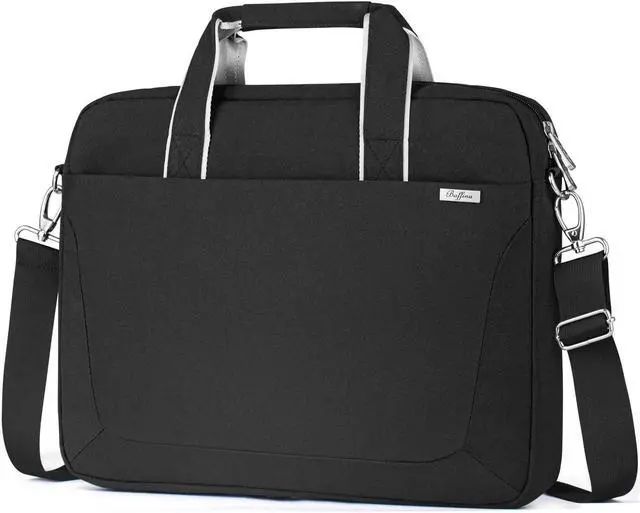 Main image of BAFFINA 15.6 16 Inch Laptop Shoulder Bag for Men Women,Waterproof Computer Carrying Case Messenger Bag with Strap,Laptop Briefcase for 14-15-16 Inch MacBook/Chromebook/Notebook Hp Dell Acer Asus,Black