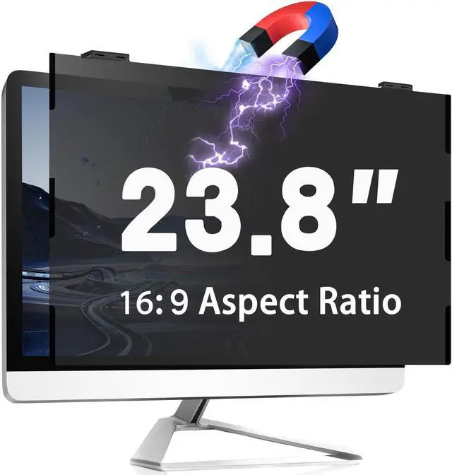 Main image of Magnetic 23.8 Inch Computer Screen Privacy Shield, Privacy Screen Filter for Frameless Monitor Widescreen 16:9 Aspect Ratio, Blue Light Protector, Anti-Spy & Anti-Scratch
