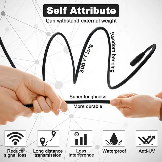 Alt view image 2 of 5 - Jamesin CAT6 Shielded Ethercon Cable, 300 Feet, with Booted Rj45, Tactical Locking Ethernet, and Converta-Shell Connectors, for Studio Setups, Touring, Stage Production, Concerts & Other Applications