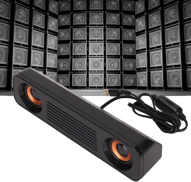 Alt view image 5 of 5 - ASHATA Wired Soundbar, TV Sound with Subwoofer, USB HiFi 360 Degree Stereo Desktop Speaker, Home Theater Surround Sound System Speaker, for TV Gaming Projector