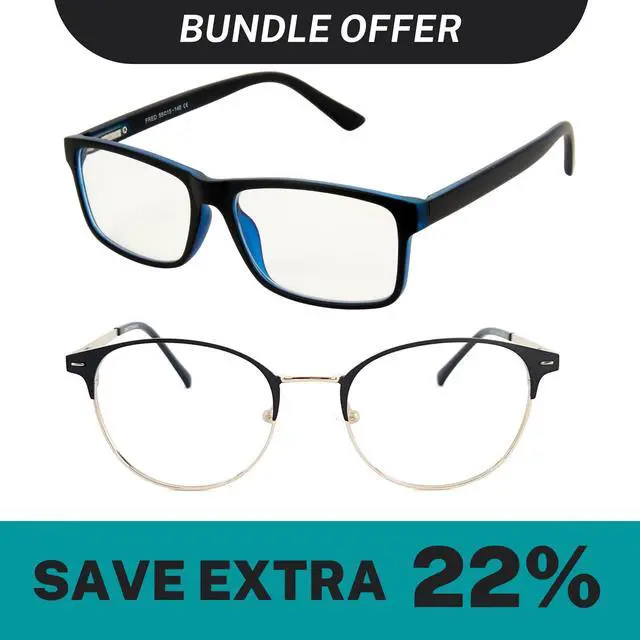 Main image of 2 Pack Of Blue Light Blocking Glasses - Anti-Fatigue Computer Monitor Gaming Glasses Prevent Headaches Gamer Glasses