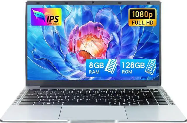 Main image of BINTEC 14 inch Ultrabook Laptop, 8 GB RAM 128 GB ROM SSD Windows 11 pro, 1920 x 1080 Pixels, Celeron J4105 (up to 2.5 GHz), Dual WiFi, 2xUSB 3.0, Office 2019