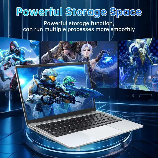 Alt view image 3 of 5 - BINTEC 14 inch Ultrabook Laptop, 8 GB RAM 128 GB ROM SSD Windows 11 pro, 1920 x 1080 Pixels, Celeron J4105 (up to 2.5 GHz), Dual WiFi, 2xUSB 3.0, Office 2019
