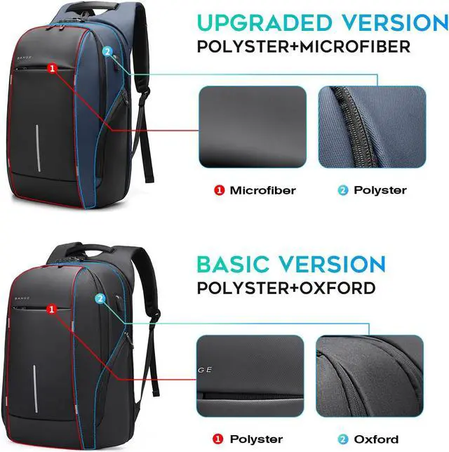 Alt view image 2 of 5 - BANGE Backpack for Men, Laptop Backpacks for 15.6 Inch Notebook,Lightweight Mens Classy Backpack, Businedd Work Back Pack for Men and Women...