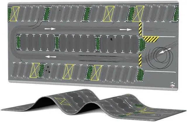 Main image of Generic 1/64 Scale Non-Slip Parking Mouse Pad Car Diorama, Rollable Desktop Play Mat for Model Vehicle (PAD_001), XX-Large