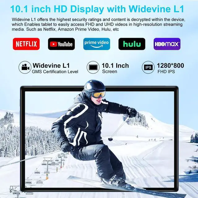 Alt view image 4 of 5 - 2025 Tablet 10 Inch Android 14 Tablets with 22GB RAM 128GB ROM 1TB Expand, Octa-Core Tablet with Keyboard Mouse, 8000mAh Battery, HD IPS Display, GPS, Widevine L1, Split Screen, Metal Body -Blue