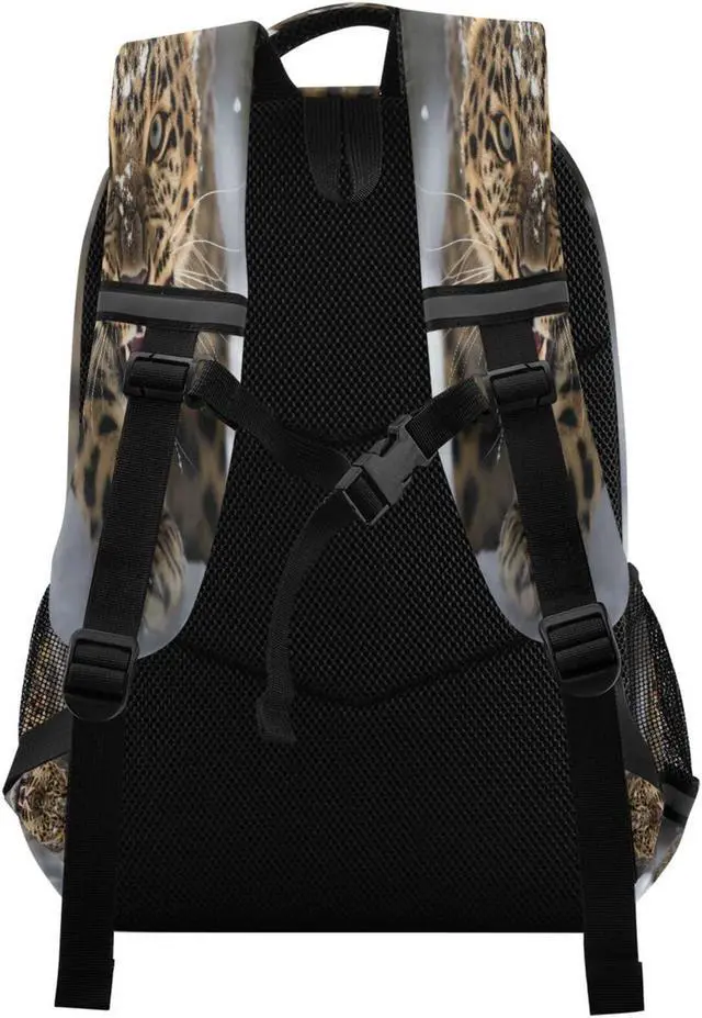 Alt view image 2 of 5 - ALAZA Snow Cheetah Leopard Backpacks Travel Laptop Daypack School Book Bag for Men Women Teens Kids