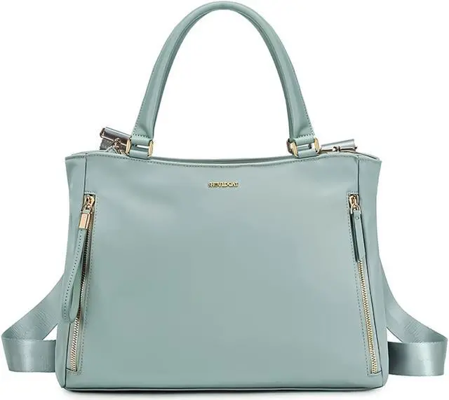 Main image of KEBEIXUAN Womens Work Bag Computer Laptop Tablet Shoulder Bag Work Tote Bags With Zipper Handbags for Teachers Gift Travel (Green)