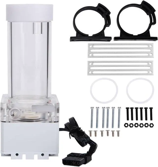 Alt view image 4 of 5 - Bewinner 800L/H Mini Water Cooling Pump 0.7A 7V 12cm/ 4.72in, 17cm/ 6.69in Computer Pump 4 Meters Pump Head Fast Heat Dissipation Multi-Level Cool Water Pump(17cm White)