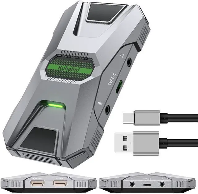 Main image of Kuhaimi High-Definition USB 3.0 Capture Card,Full HD 1080P 60FPS Video Cam Link Game Recording and Live Streaming Works for PS5/Switch/Camera/PC/OBS,Supports Up to YUY2