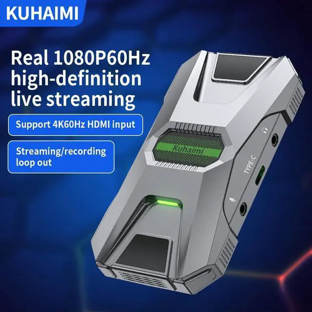 Alt view image 2 of 5 - Kuhaimi High-Definition USB 3.0 Capture Card,Full HD 1080P 60FPS Video Cam Link Game Recording and Live Streaming Works for PS5/Switch/Camera/PC/OBS,Supports Up to YUY2