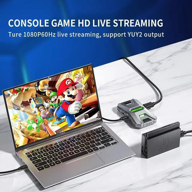 Alt view image 4 of 5 - Kuhaimi High-Definition USB 3.0 Capture Card,Full HD 1080P 60FPS Video Cam Link Game Recording and Live Streaming Works for PS5/Switch/Camera/PC/OBS,Supports Up to YUY2