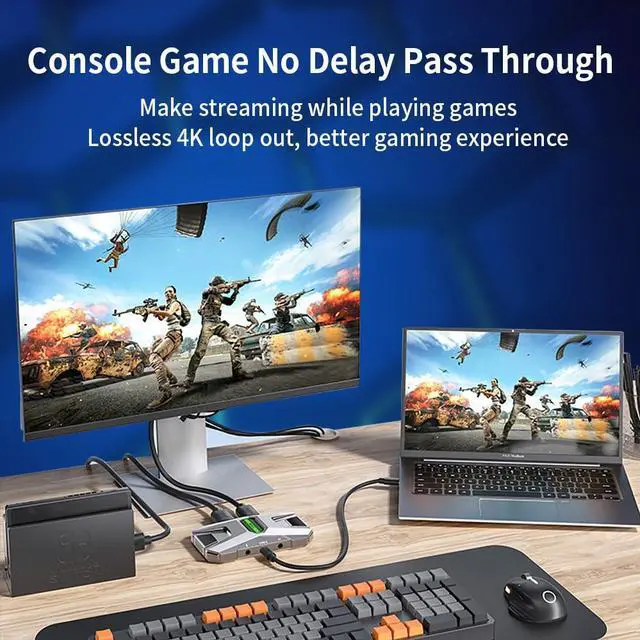 Alt view image 3 of 5 - Kuhaimi High-Definition USB 3.0 Capture Card,Full HD 1080P 60FPS Video Cam Link Game Recording and Live Streaming Works for PS5/Switch/Camera/PC/OBS,Supports Up to YUY2