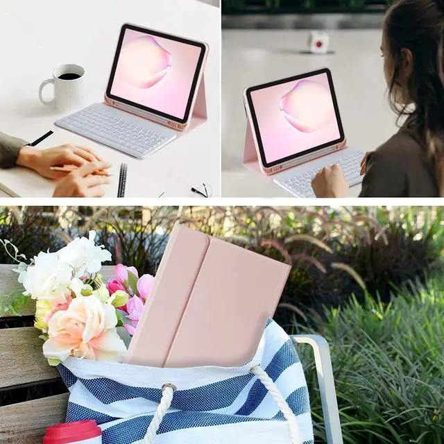 Alt view image 5 of 5 - BQSS for iPad 10th Generation Keyboard Case 10.9"2022 & Stylus Pen for iPad 10th/9th/8th/7th/6th Gen