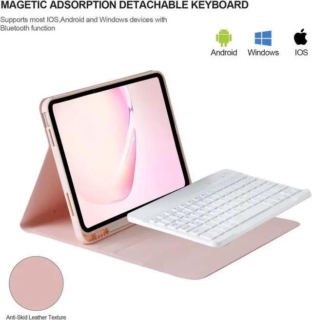 Alt view image 4 of 5 - BQSS for iPad 10th Generation Keyboard Case 10.9"2022 & LED Wireless Mouse, 2.4G Wireless Bluetooth Two Mode Computer Mice