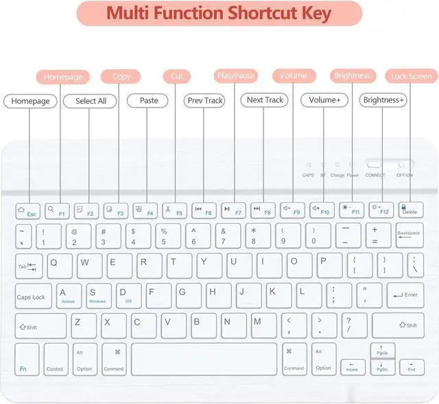 Alt view image 3 of 5 - BQSS for iPad 10th Generation Keyboard Case 10.9"2022 & LED Wireless Mouse, 2.4G Wireless Bluetooth Two Mode Computer Mice