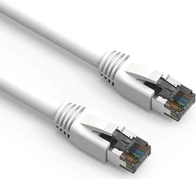 Main image of Cable Central LLC White Cat 8 Ethernet Cable 35 Ft - 40 Gbps High Speed S/FTP Cat 8 Internet Cable for Router, Modem - Professional Series Network Cord with 2000mhz - 35 Feet Ethernet Cable