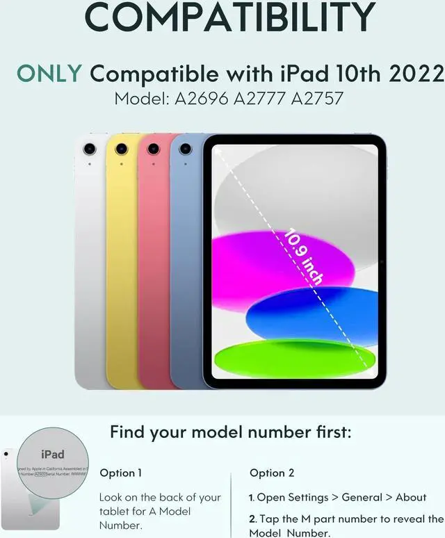 Alt view image 2 of 5 - CHESONA Keyboard Case for iPad 10th Generation 10.9-inch 2022, Detachable Bluetooth Keyboard, Stand Folio Keyboard Cover with Pencil Holder, Rechargeable Keyboard for iPad 10th Gen 2022 (Lake Green)