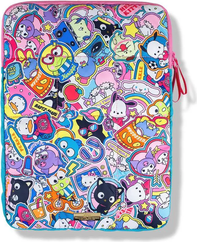 Main image of Sonix x Sanrio | Puffy Laptop Sleeve | 15-16 Inch, Quilted Pillow Puffer Laptop Carrying Case, Computer Sleeve | Hello Kitty & Friends Stickers