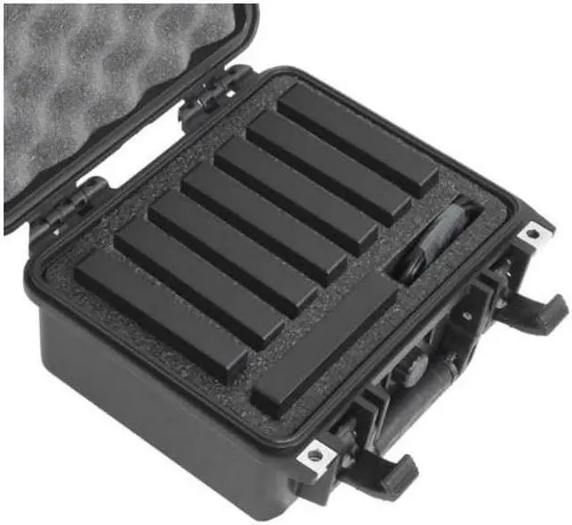 Main image of Case Club 8 External Hard Drive Case. Waterproof, Airtight, & Heavy Duty. Includes Pressure Relief Valve, Folding Handle, Padlock Holes, O-Ring Seal.