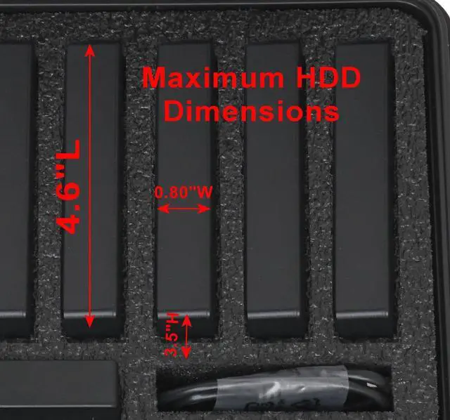 Alt view image 4 of 5 - Case Club 8 External Hard Drive Case. Waterproof, Airtight, & Heavy Duty. Includes Pressure Relief Valve, Folding Handle, Padlock Holes, O-Ring Seal.