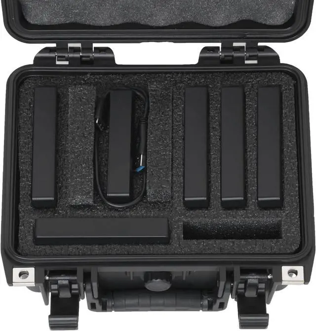 Alt view image 2 of 5 - Case Club 8 External Hard Drive Case. Waterproof, Airtight, & Heavy Duty. Includes Pressure Relief Valve, Folding Handle, Padlock Holes, O-Ring Seal.