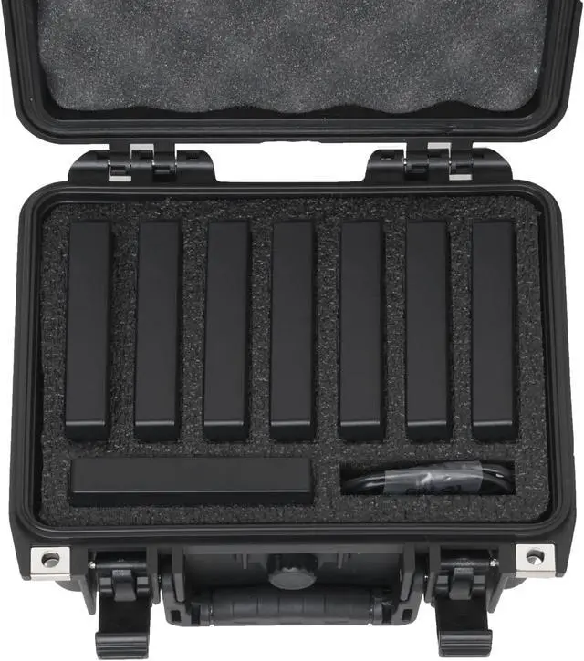 Alt view image 3 of 5 - Case Club 8 External Hard Drive Case. Waterproof, Airtight, & Heavy Duty. Includes Pressure Relief Valve, Folding Handle, Padlock Holes, O-Ring Seal.