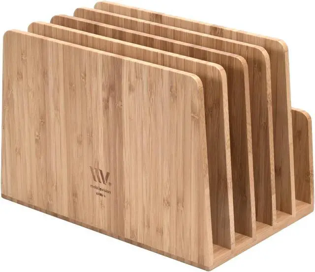 Alt view image 5 of 5 - MobileVision Bamboo Multi Device Organizer for Smartphones, Tablets and Laptops, 5 Slots