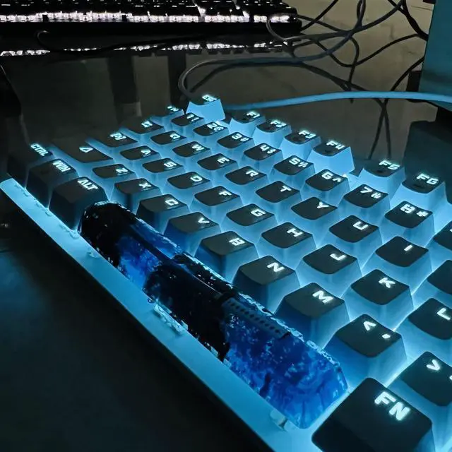 Alt view image 2 of 5 - LINWIN Custom Blue Knife Keycap Space Bar for MX Mechanical Keyboard