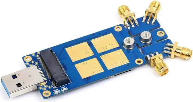 Alt view image 2 of 5 - 5G DONGLE Module Support SIMCom & Quectel 5G Module, Quad Antennas, Aluminum Alloy Heatsink, M.2 to USB 3.1 Port