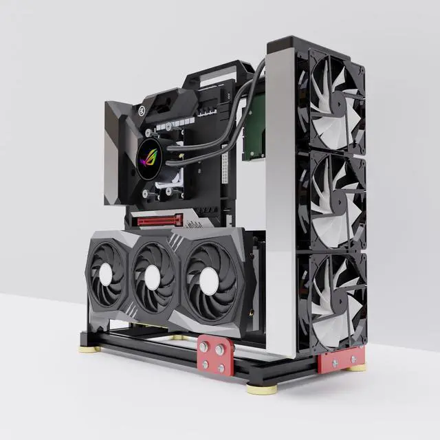 Main image of DIY Aluminium Pc Open Case Computer Chassis Test Bench Support Water Cooling Support Server Chassis Support Itx Matx ATX Eatx (4.E-ATX)