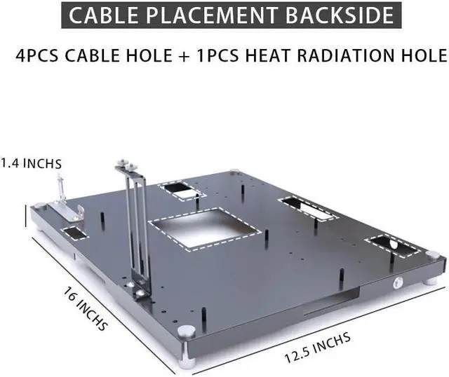 Alt view image 5 of 5 - DIY Computer Case PC Frame Desktop Open Chassis Case PC Test Bench Support Motherboards MATX and ATX