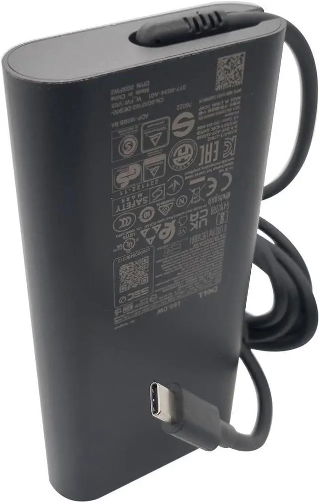 Main image of New Replacement for Dell Laptop Charger GAN 165W Watt USB Type C AC Power Adapter, Precision 5680 5690 AC Charger, XPS 17 9720 9730, 0M9TG5, 0GXFW2, 0N86KM. LA165PM210.