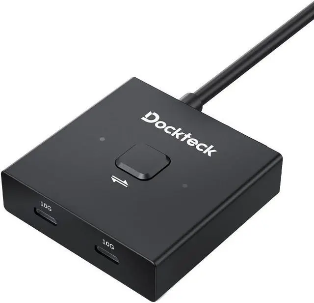 Main image of Dockteck USB C Switch, Bi-Directional Switcher1 in 2 Out/2 in 1 Out with 10Gbps Transfer Speed and 100W PD Charging,USB Switch with 4K@60Hz,1.9FT USB-C Cable for Printer, Laptop,Scanner