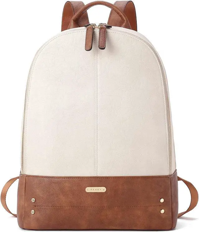 CLUCI Laptop Backpack for Women Leather inch Computer
