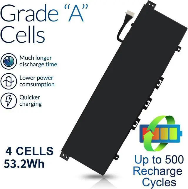 Alt view image 4 of 5 - 53.2Wh KC04XL Battery Replacement for HP Envy X360 13-AG 13m-AG 13-AH 13T-AH 13-AQ 13T-AQ 13m-AQ 13-AR 13-ag0001la 13-ah0051wm 13-ag0006au 13m-ag0001dx L08496-855 KC04053XL HSTNN-DB8P HSTNN-IB8K 15.4V