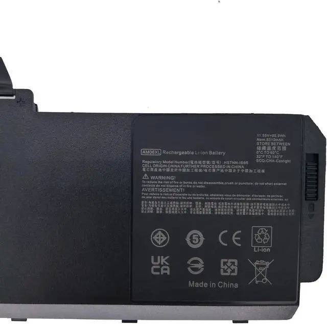 Alt view image 3 of 5 - YXKC AM06XL Laptop Battery Compatible with HP ZBook 17 G5 G6 Series Notebook AMO6XL HSTNN-IB8G L07350-1C1 L07044-855 AM06095XL HSN-Q12C 11.55V 95.9Wh/8310mAh